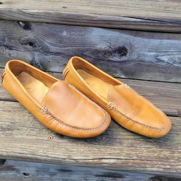 Polo Ralph Lauren Driving Loafer Size 9.5 D Brown Leather Classic Preppy Shoe - Picture 1 of 8